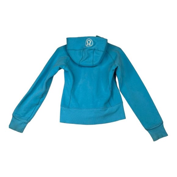 lululemon jacket Powder Blue Hood Pockets Sz 6 - Picture 5 of 7